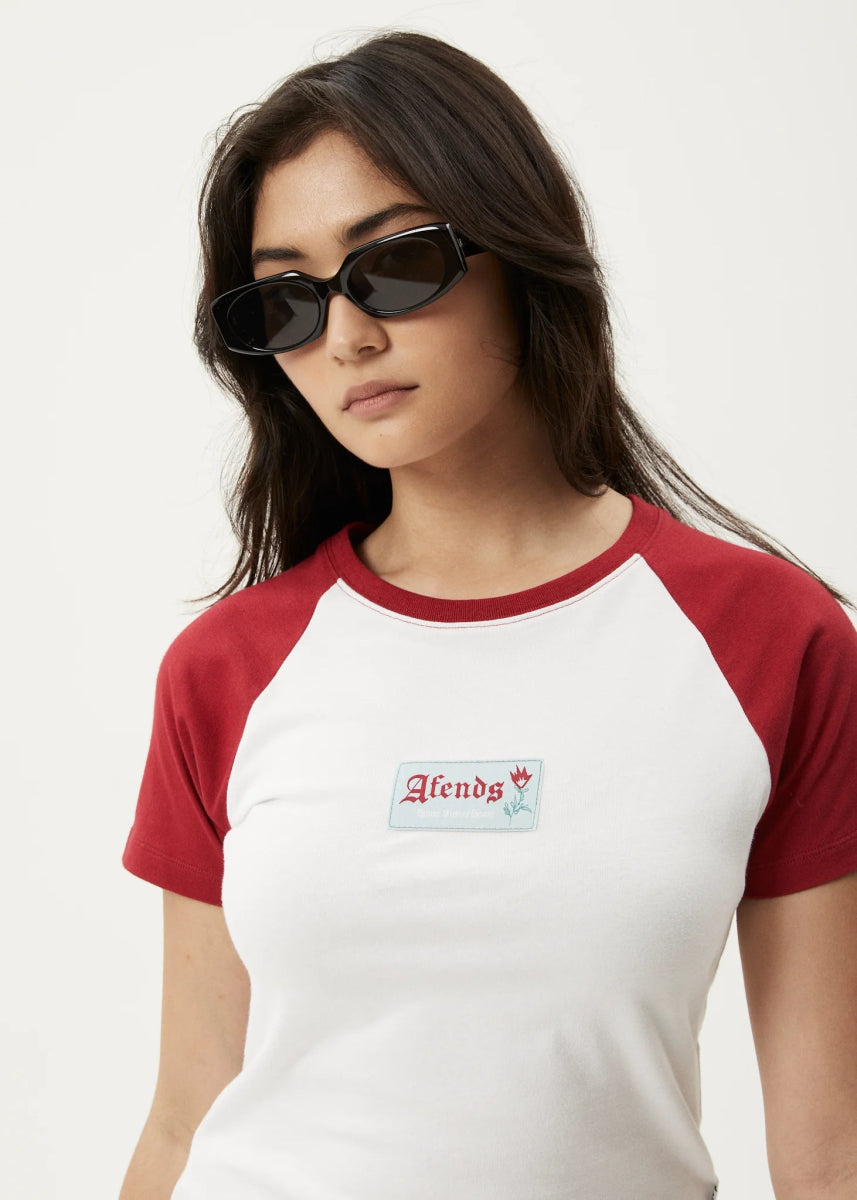 AFENDS W HOMELY RAGLAN REC BABY TEE - Boutique Homies