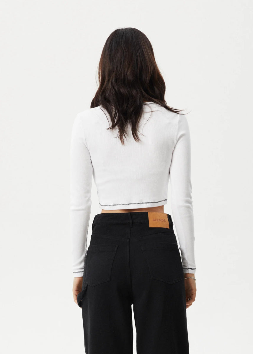 AFENDS W NOTICE RECYCLED LONG SLEEVE TEE - Boutique Homies