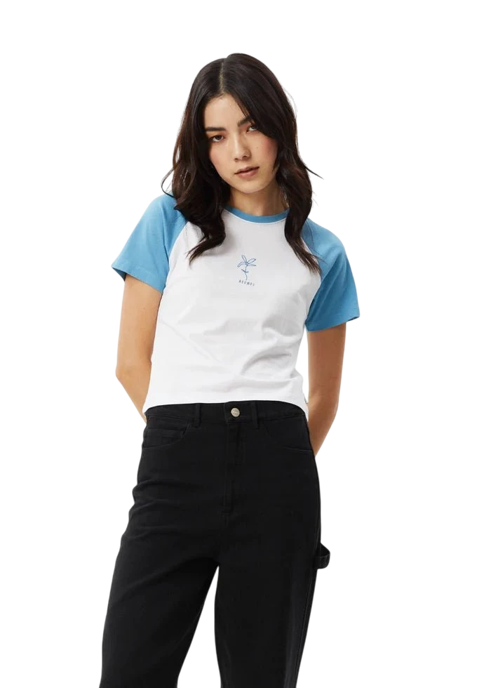 AFENDS W POSEY RAGLAN REC BABY TEE - Boutique Homies