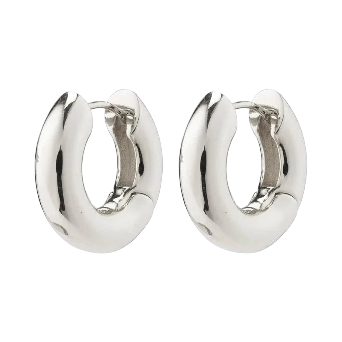 PILGRIM AICA RECYCLED CHUNKY HOOP EARRINGS 