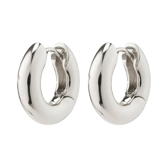 PILGRIM ACAI RECYCLED CHUNKY HUGGIE HOOP EARRINGS