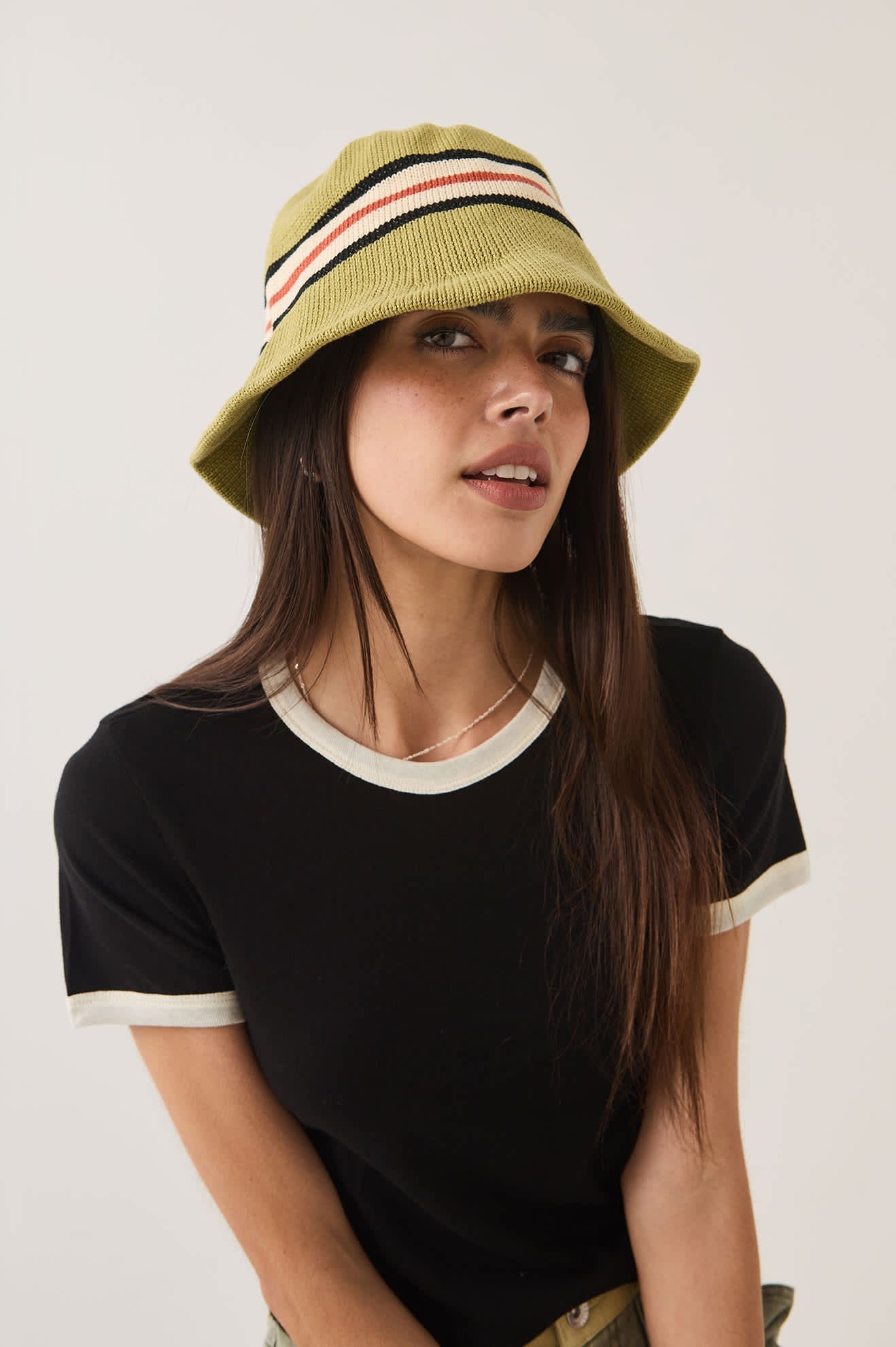 Brixton W Redding Knit Packable Hat Green Multi Stripe - vue 5