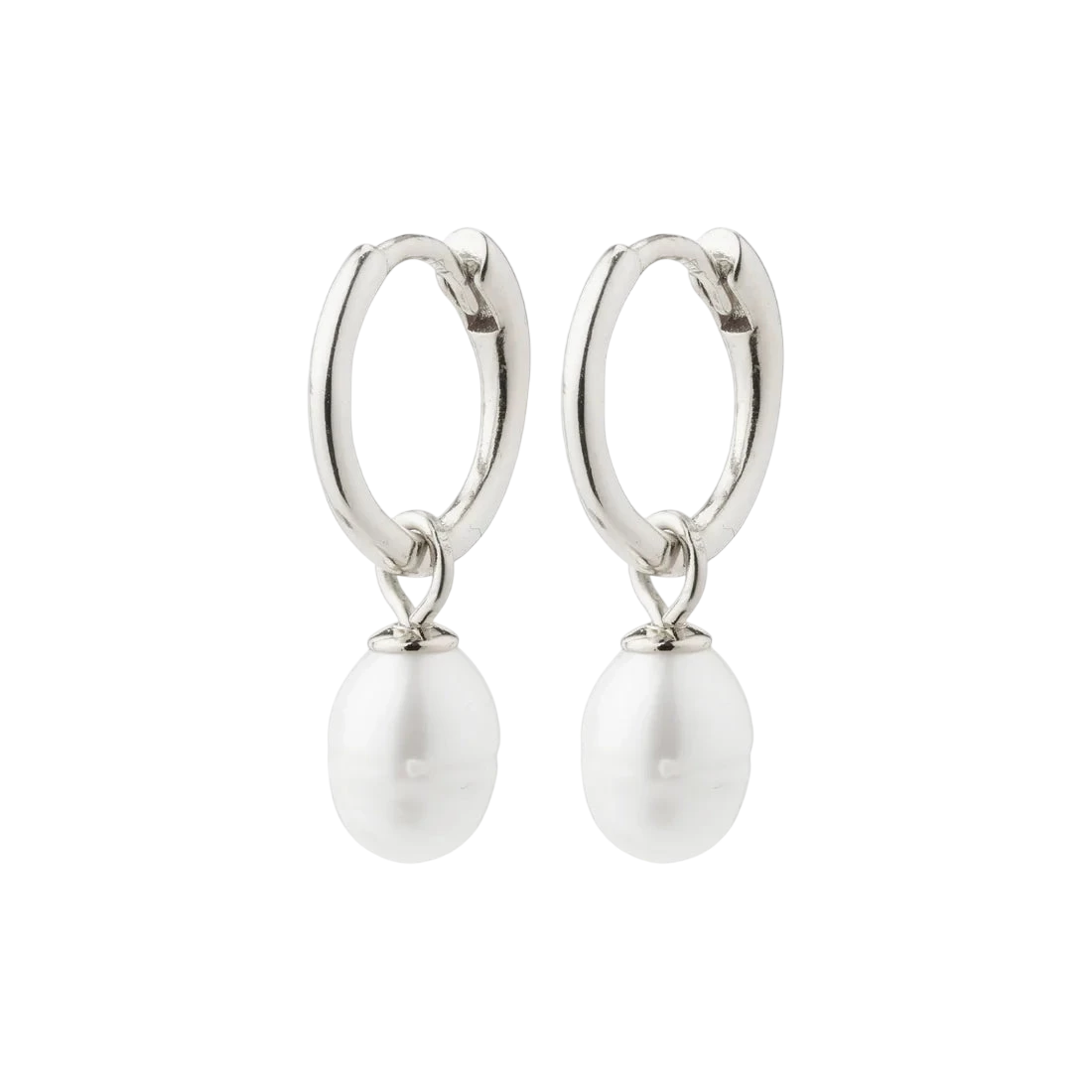 PILGRIM BERTHE RECYCLED PEARL HOOP EARRINGS