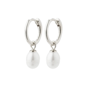 PILGRIM BERTHE RECYCLED PEARL HOOP EARRINGS