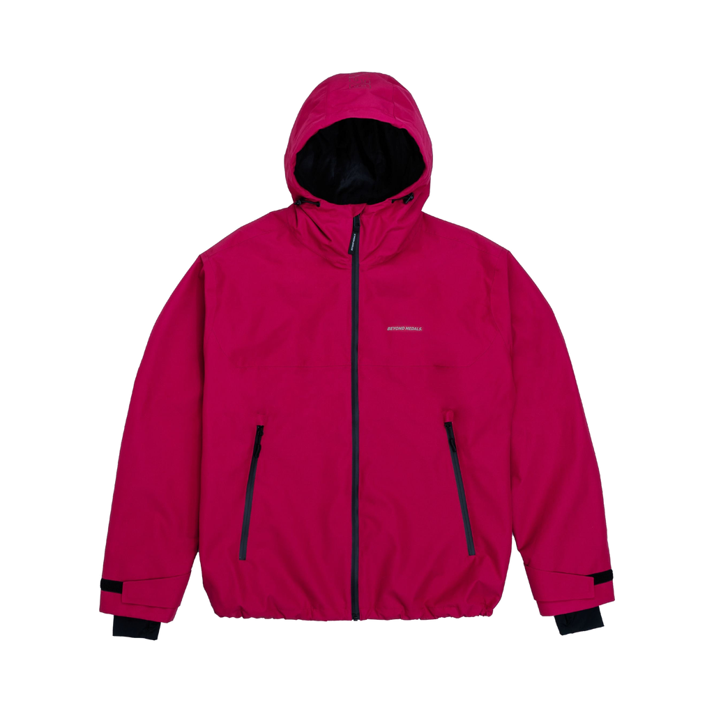 Beyond Medals Park Jacket 2L Raspberry — de face, à plat