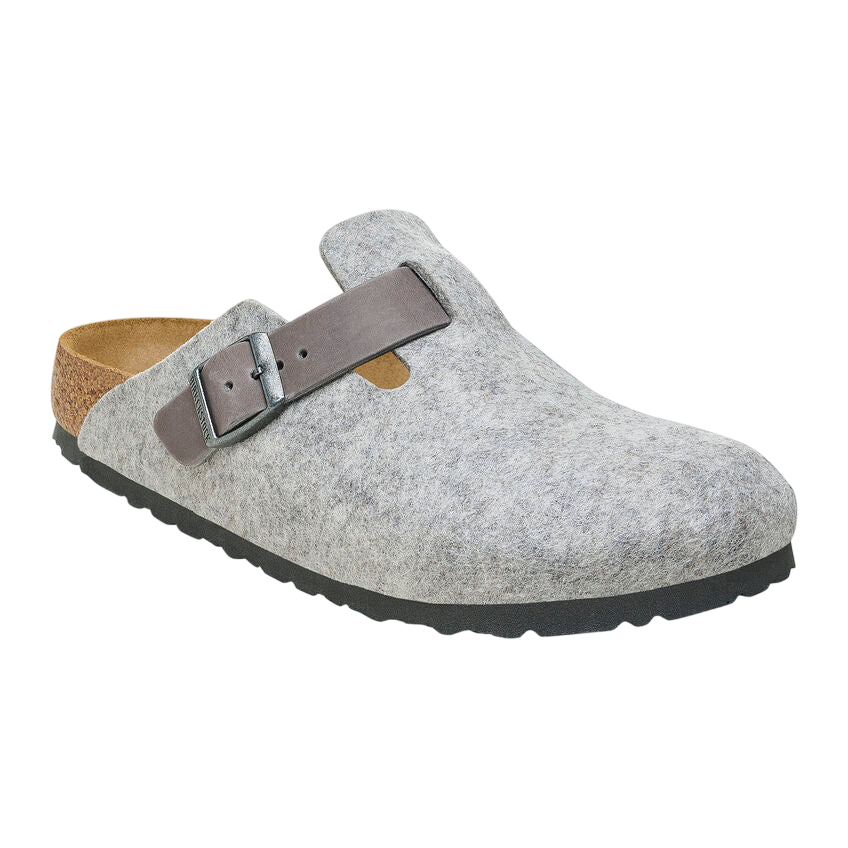 BIRKENSTOCK BOSTON REGULAR NATURAL LEATHER/ FELT - Boutique Homies