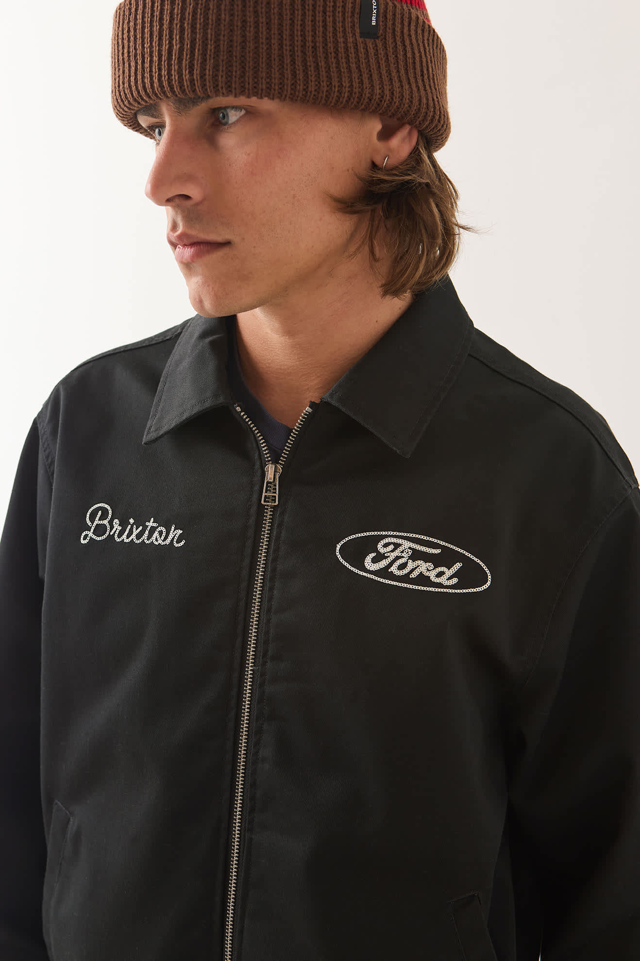 BRIXTON X FORD BUILT TOUGH HARRINGTON JACKET - Burnt Rubber