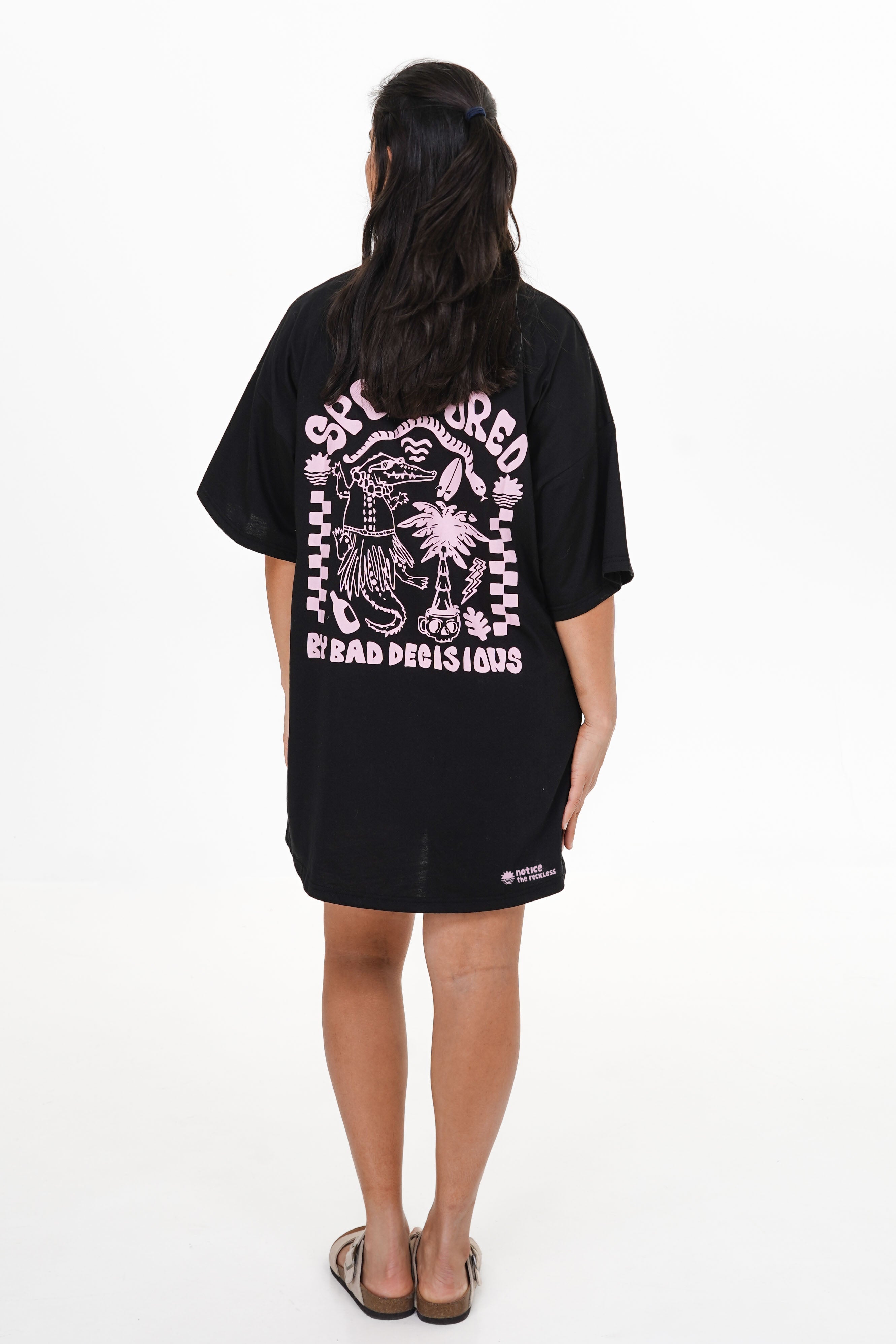 NOTICE THE RECKLESS BAD DECISION TEE DRESS