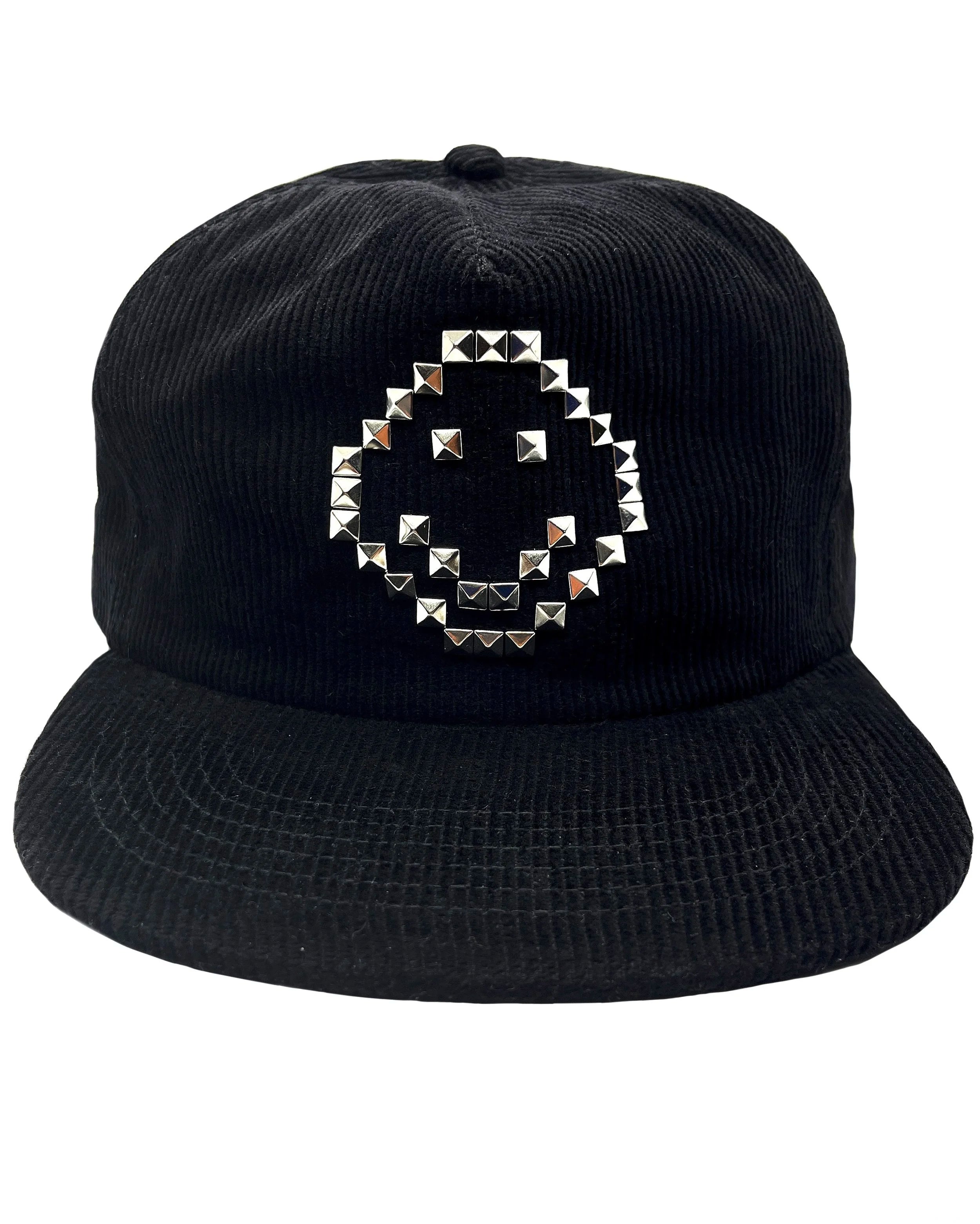 LOOSEY SMILEY STUDDED SNAPBACK - Black