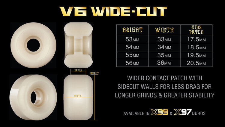 BONES WHEELS XF WIDECUTS V6 99A