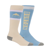Bas Burton Weekend Midweight pour femme, ensemble de deux paires Airstream Blue, vue de profil