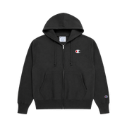 CHAMPION M REVERSE WEAVE FULL ZIP HOOD - flat lay