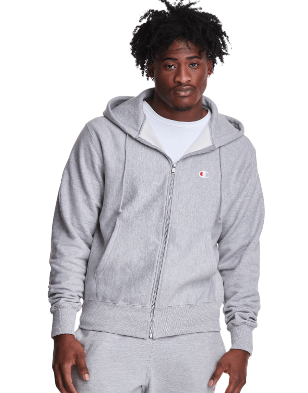 CHAMPION M REVERSE WEAVE FULL ZIP HOOD - Boutique Homies