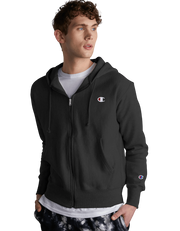 CHAMPION M REVERSE WEAVE FULL ZIP HOOD - Boutique Homies