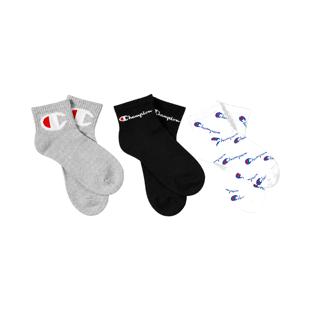 CHAMPION W C LIFE MULTI LOGO ANKLE SOCK - flat lay