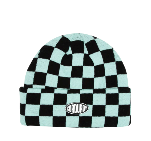 CORDUROY CHECKMATE BEANIE - Boutique Homies