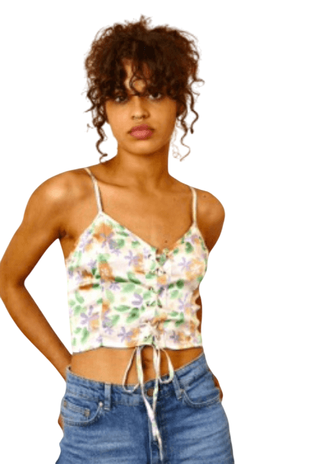 DAISY STREET SATIN CAMI CROP TOP - Boutique Homies