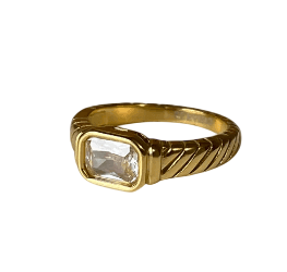 FERVIDO CRYSTAL CLEAR RING - Boutique Homies