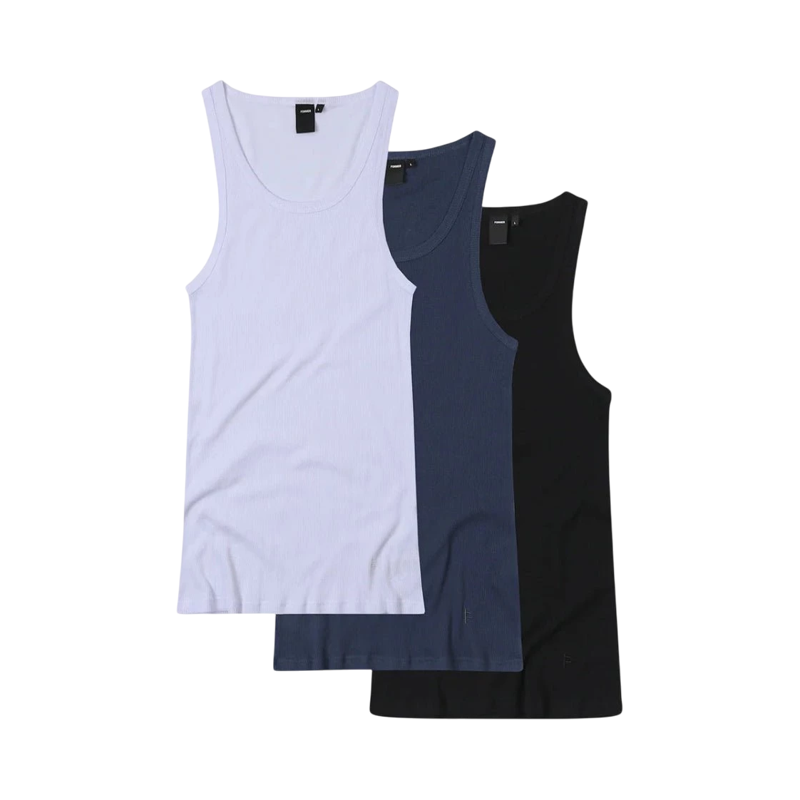 FORMER M UNIFORM RIB SINGLET 3PK - Boutique Homies