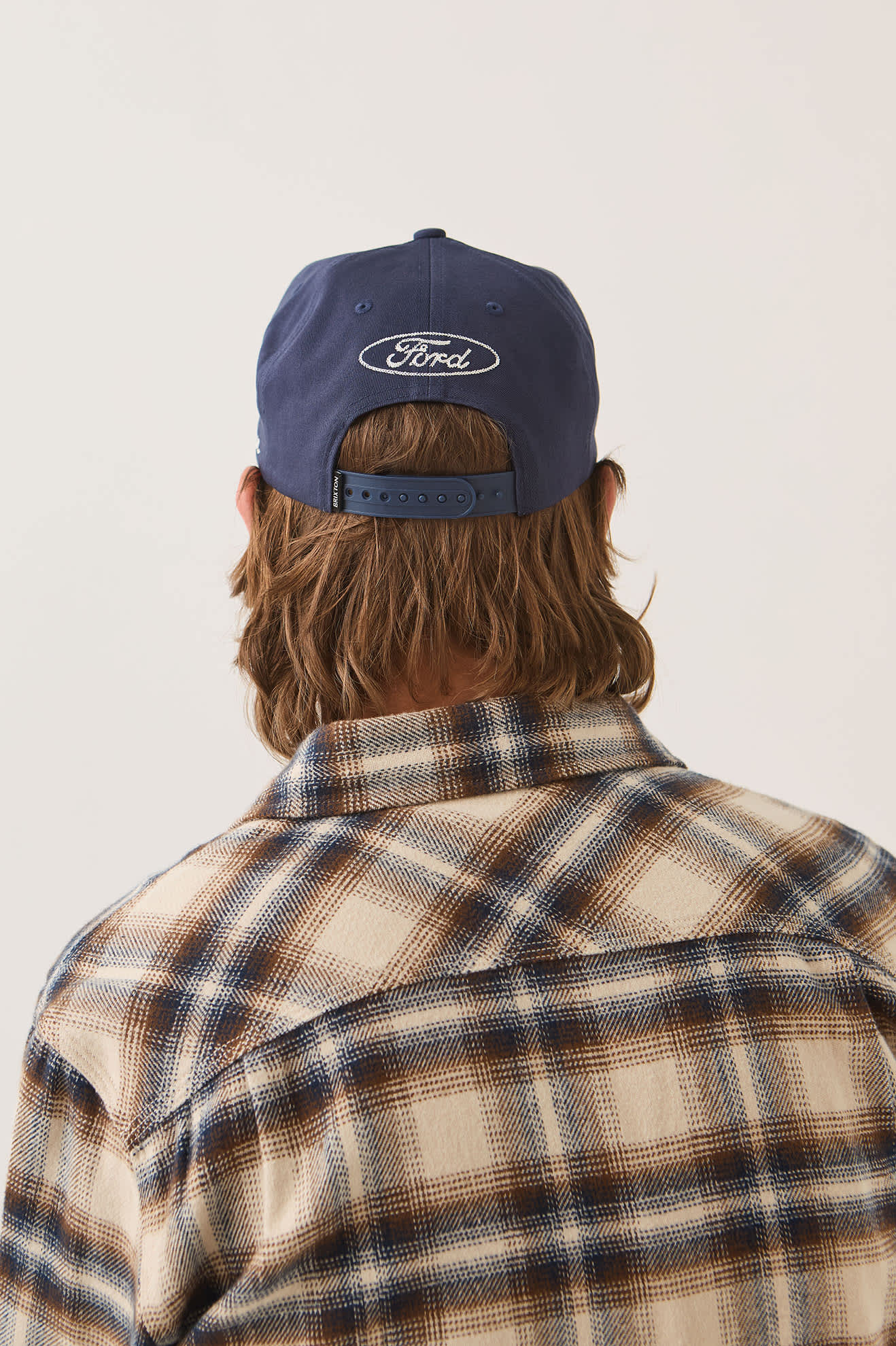 BRIXTON X FORD BUILT TOUGH SNAPBACK - American Navy/Wimbledon White