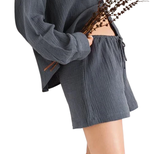 GIRLCRUSH W SHORT TEXTURÉ EN COTON ORGANIQUE - Boutique Homies