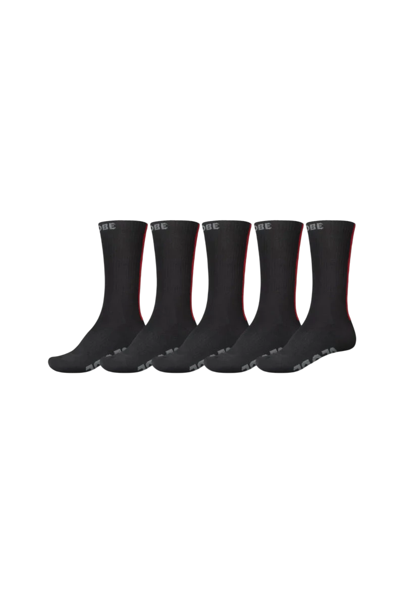 GLOBE STRIPE HI CREW SOCK 5 PACK - Boutique Homies