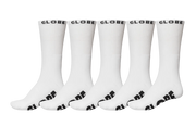 GLOBE WHITEOUT CREW SOCK 5 PACK - Boutique Homies