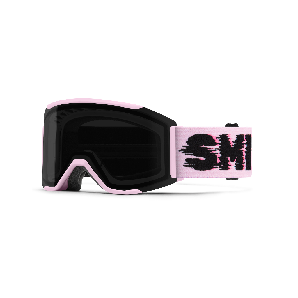 SMITH SQUAD MAG LOW BRIDGE FIT GOGGLE Pink Frost Flex Glitch
