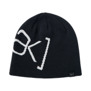 Tuque Burton [ak] Logo True Black, noire avec grand logo blanc — vue de face.