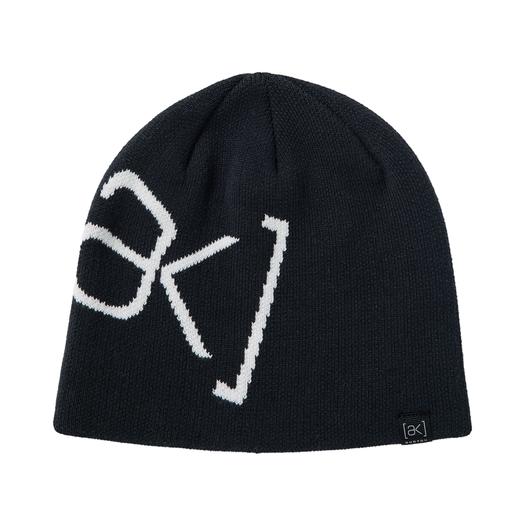 Tuque Burton [ak] Logo True Black, noire avec grand logo blanc — vue de face.