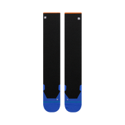 Bas de neige Stance Two Tone Ultra Light Wool Black, pieds bleus — paire à plat, côté logo.