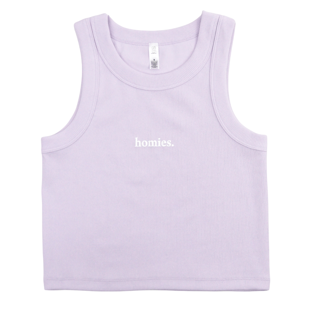 HOMIES SERIF W ORGANIC CROP TOP - Boutique Homies