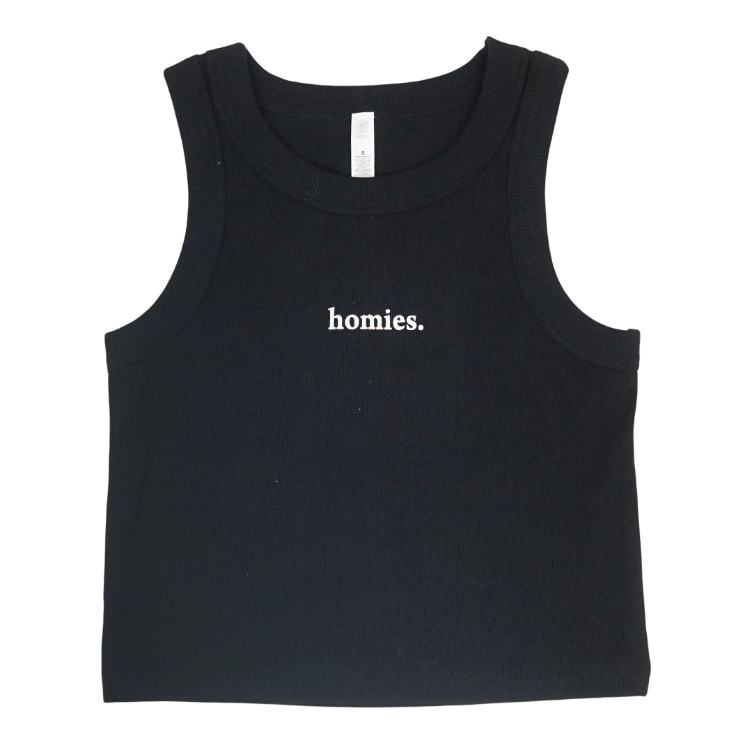 HOMIES SERIF W ORGANIC CROP TOP - Boutique Homies