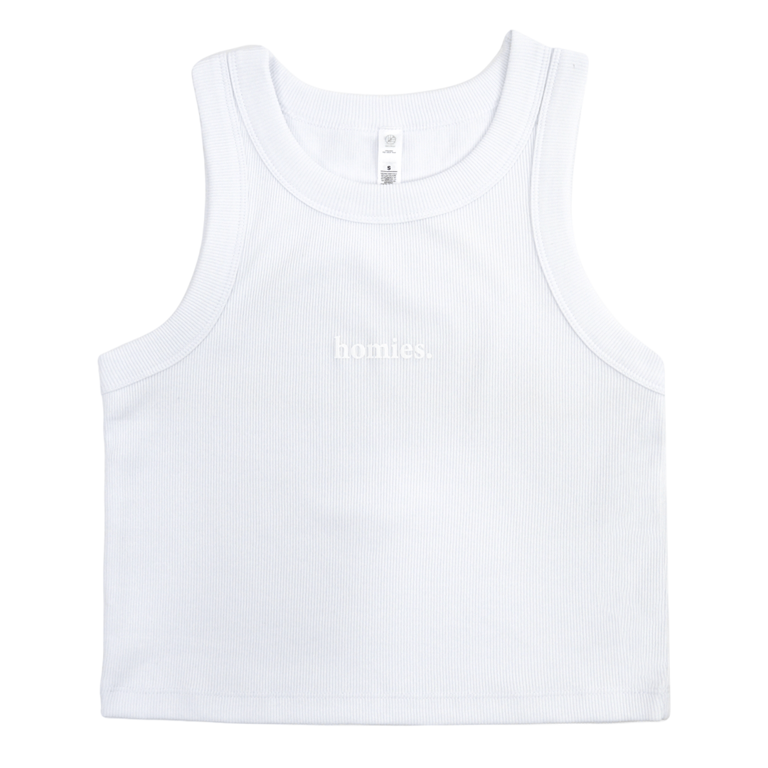 HOMIES SERIF W ORGANIC CROP TOP - Boutique Homies