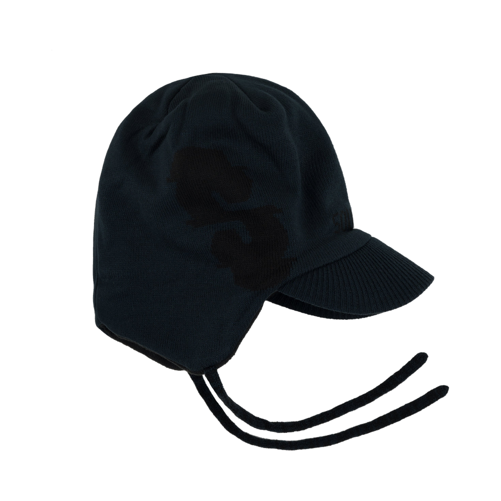SOUVENIR KNIT VISOR CAP BLACK