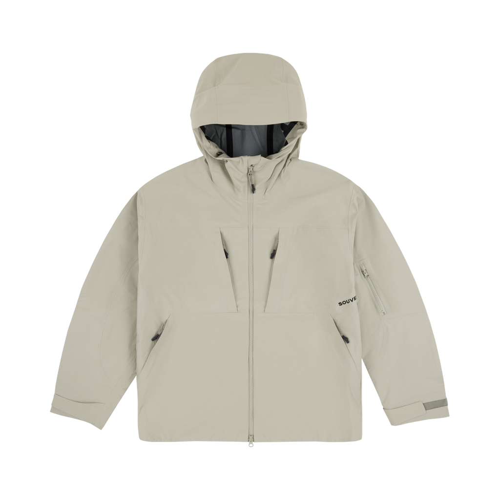 SOUVENIR 3 PLY SHELL JACKET PUTTY