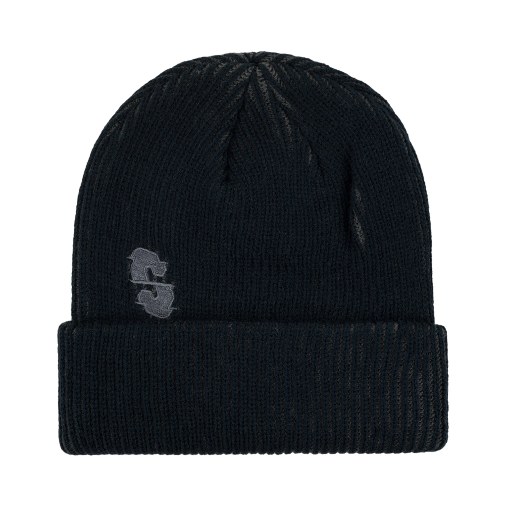 SOUVENIR TWO TONE RIB BEANIE BLACK