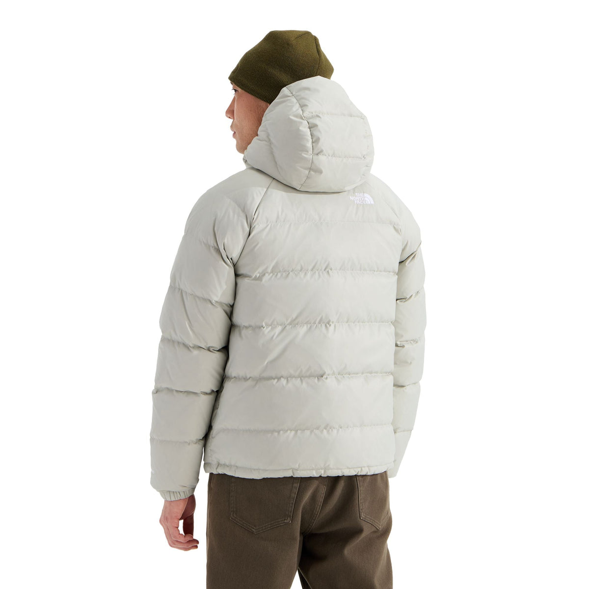 The North Face Hydrenalite Down Hoodie Cumulus Cloud — vue arrière sur mannequin