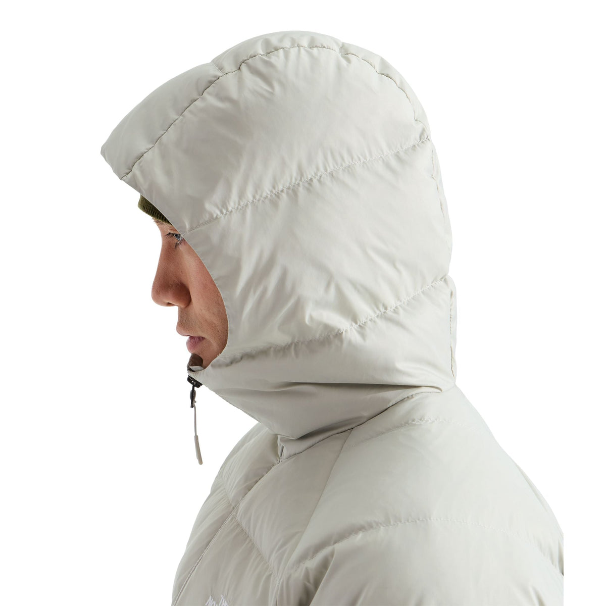 The North Face Hydrenalite Down Hoodie Cumulus Cloud — détail du capuchon