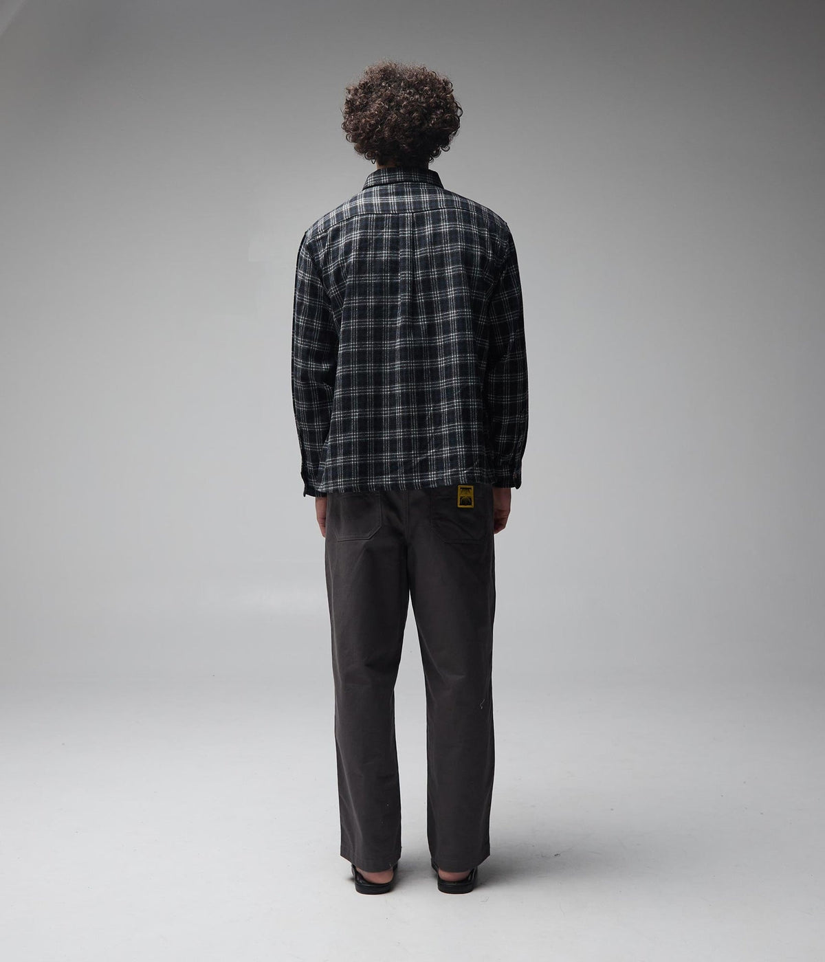FORMER VIVAN FLANNEL LS SHIRT - BLACK/GREY