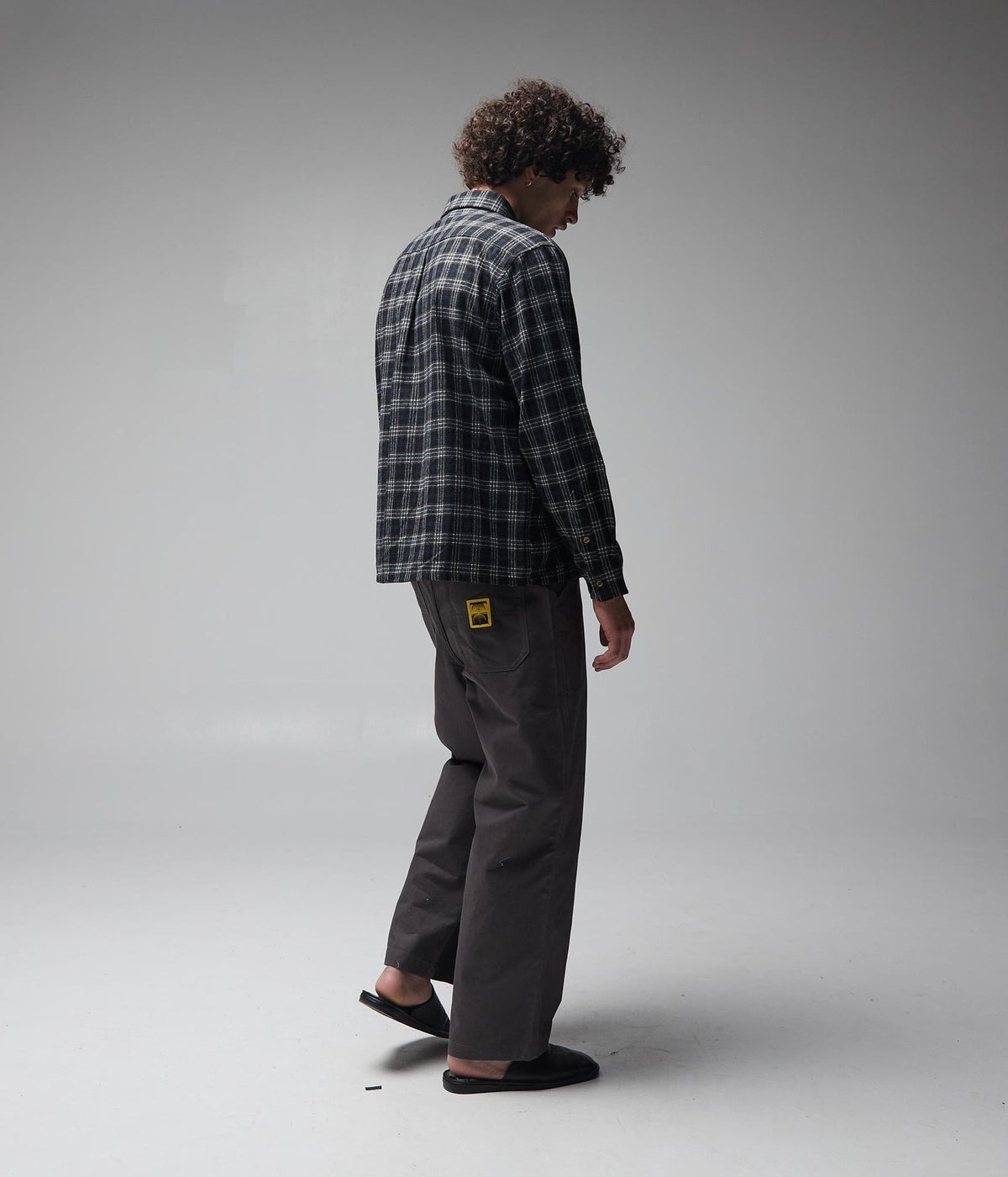 FORMER VIVAN FLANNEL LS SHIRT - BLACK/GREY