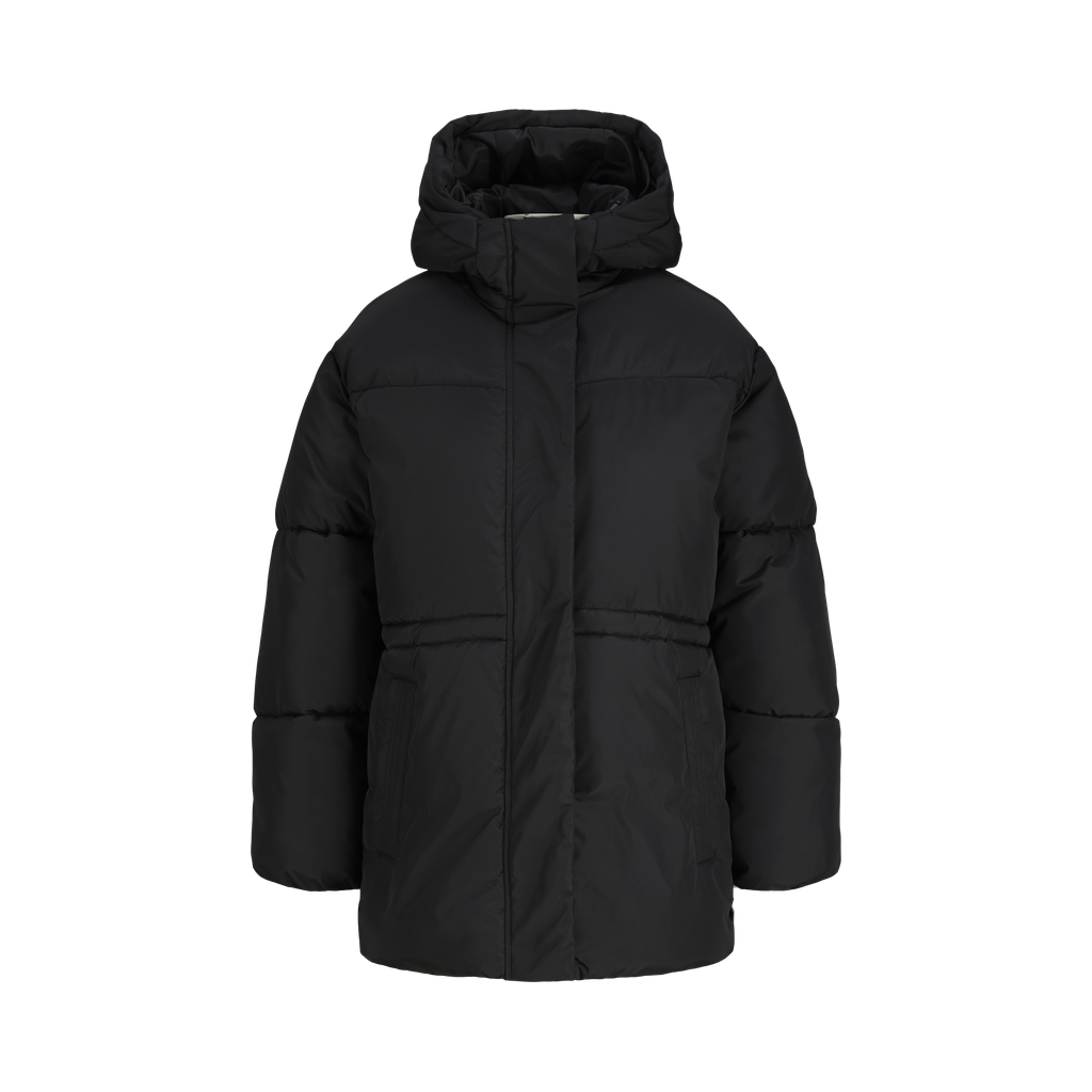JJXX JXMaeve Puffer Jacket Black — de face, à plat