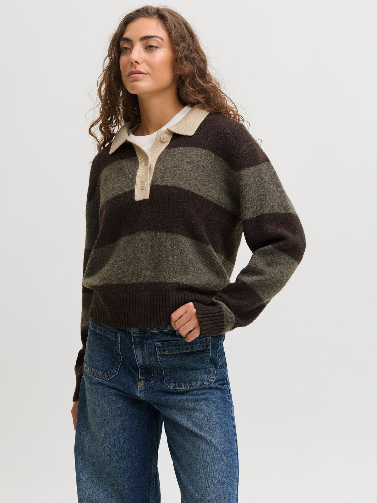 JJXX W JXRUBY POLO NECK KNIT SN