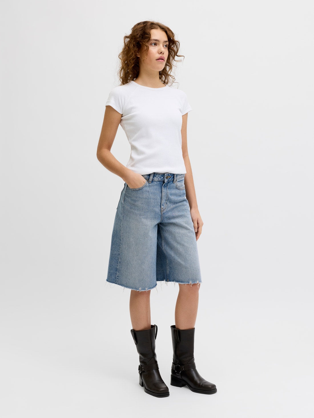 JJXX W JXTOKYO LONG HW SHORTS R334 DENIM