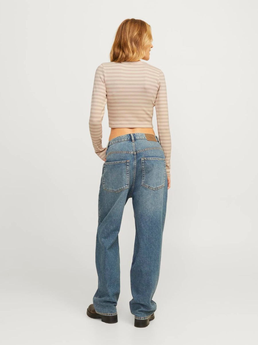 JJXX W JXFELINE STR LS STRIPE RIB TEE - Boutique Homies