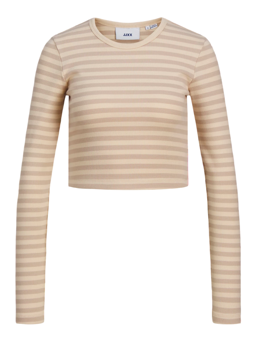 JJXX W JXFELINE STR LS STRIPE RIB TEE - Boutique Homies