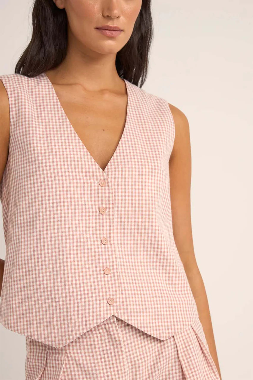 RHYTHM W LOLA CHECK VEST 