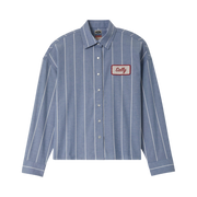 BRIXTON X FORD W MUSTANG SALLY LS SHIRT - Blue Chambray/Stripe