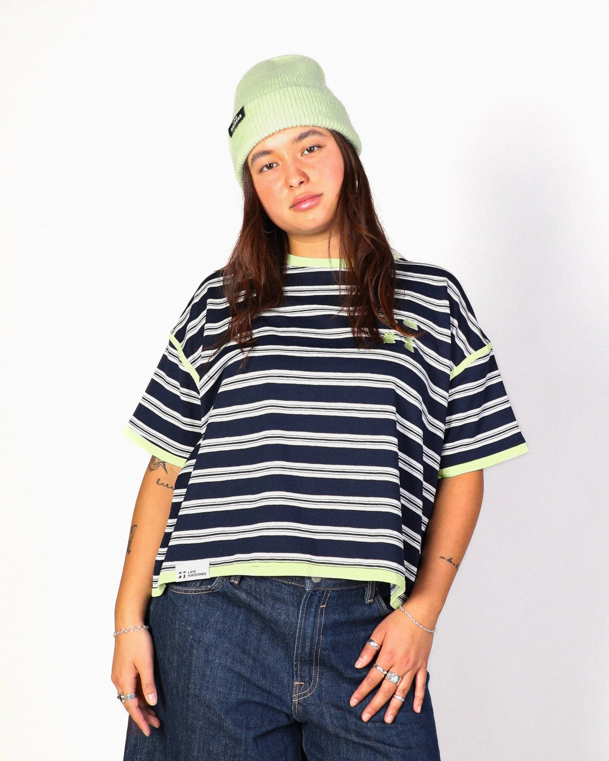 LES SAISONS W STRIPED T-SHIRT