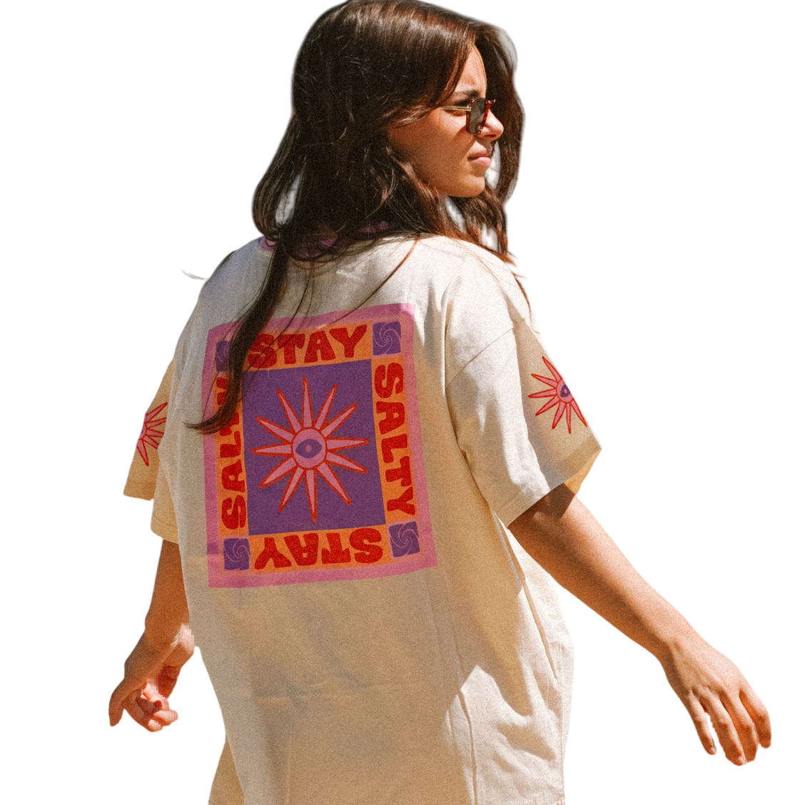 NOTICE THE RECKLESS STAY SALTY OVERSIZED TEE